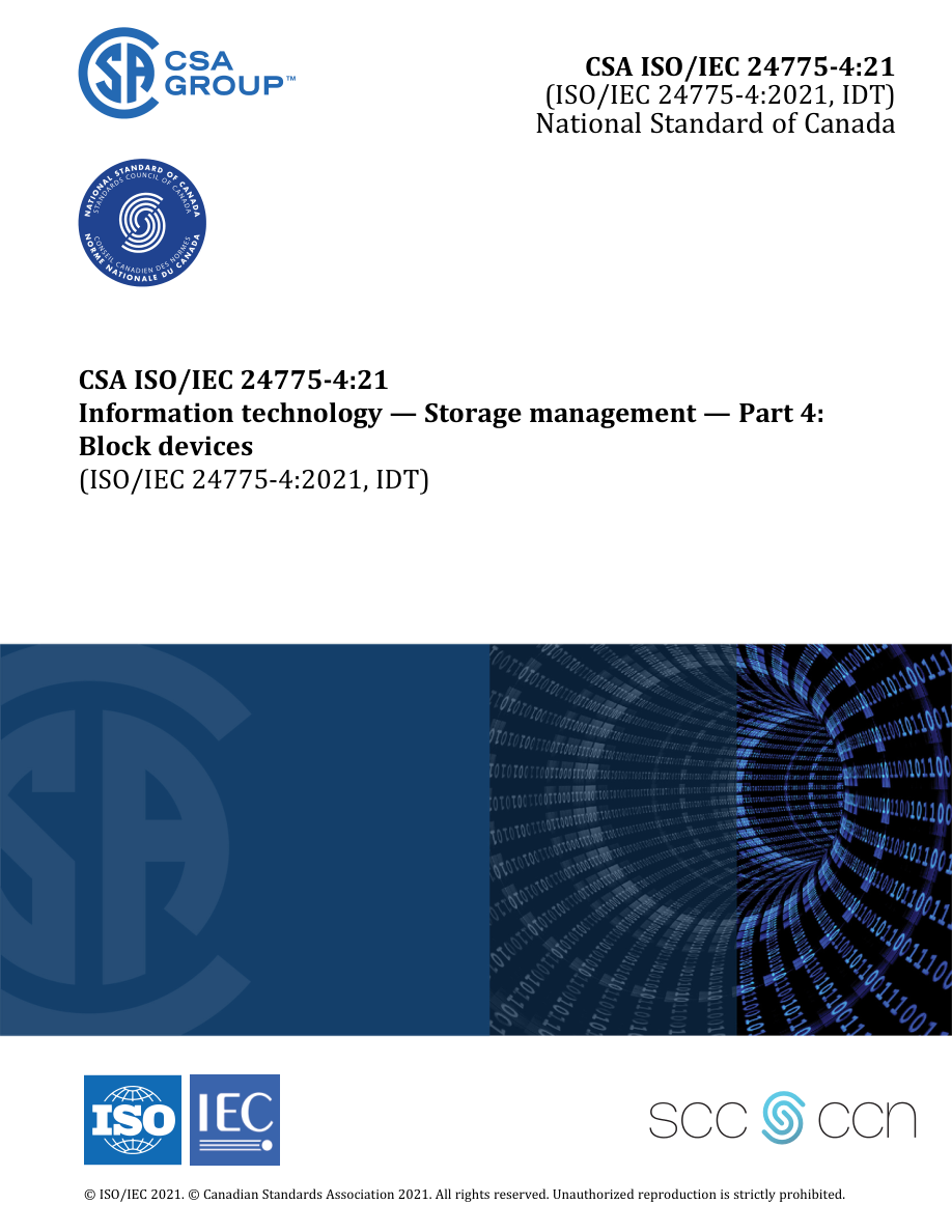 CSA ISO/IEC 24775-4:21 PDF Preview