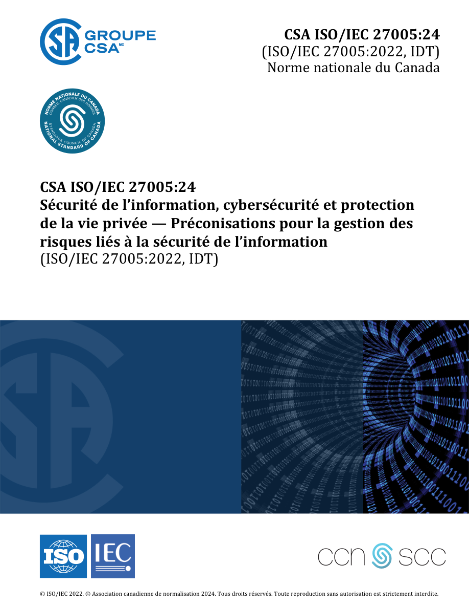 CSA ISO/IEC 27005:F24 PDF Preview