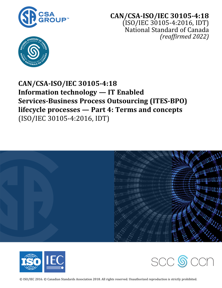 CSA CAN/CSA-ISO/IEC 30105-4:18 (R2022) PDF Preview