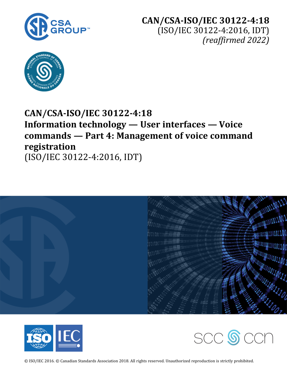 CSA CAN/CSA-ISO/IEC 30122-4:18 (R2022) PDF Preview