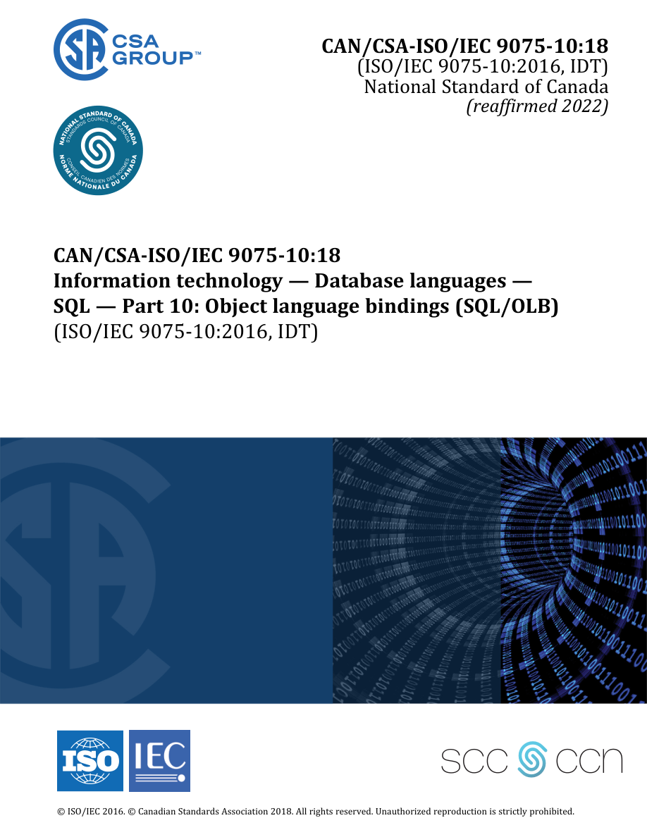CSA CAN/CSA-ISO/IEC 9075-10:18 (R2022) PDF Preview