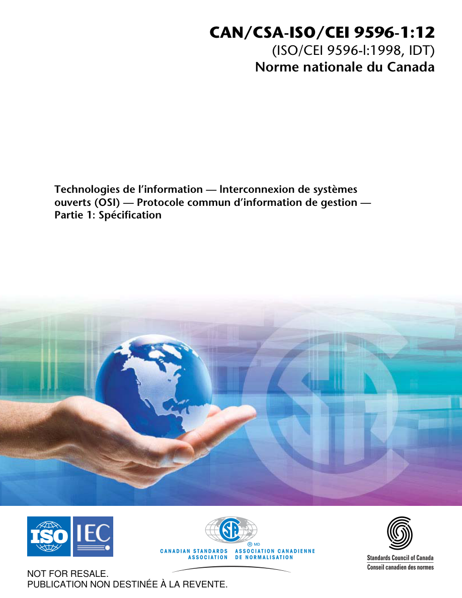 CSA CAN/CSA-ISO/CEI 9596-1:F12 PDF Preview