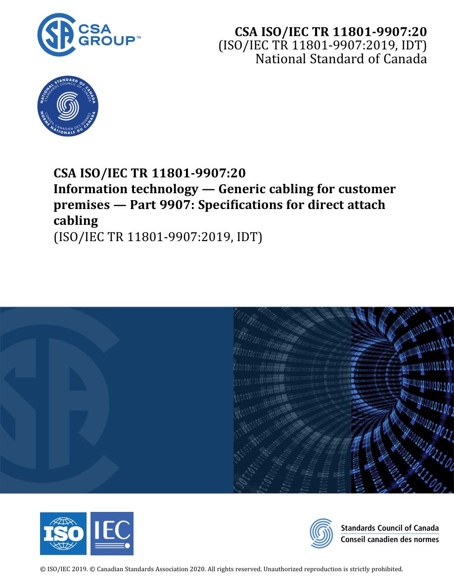 CSA ISO/IEC TR 11801-9907:20 PDF Preview