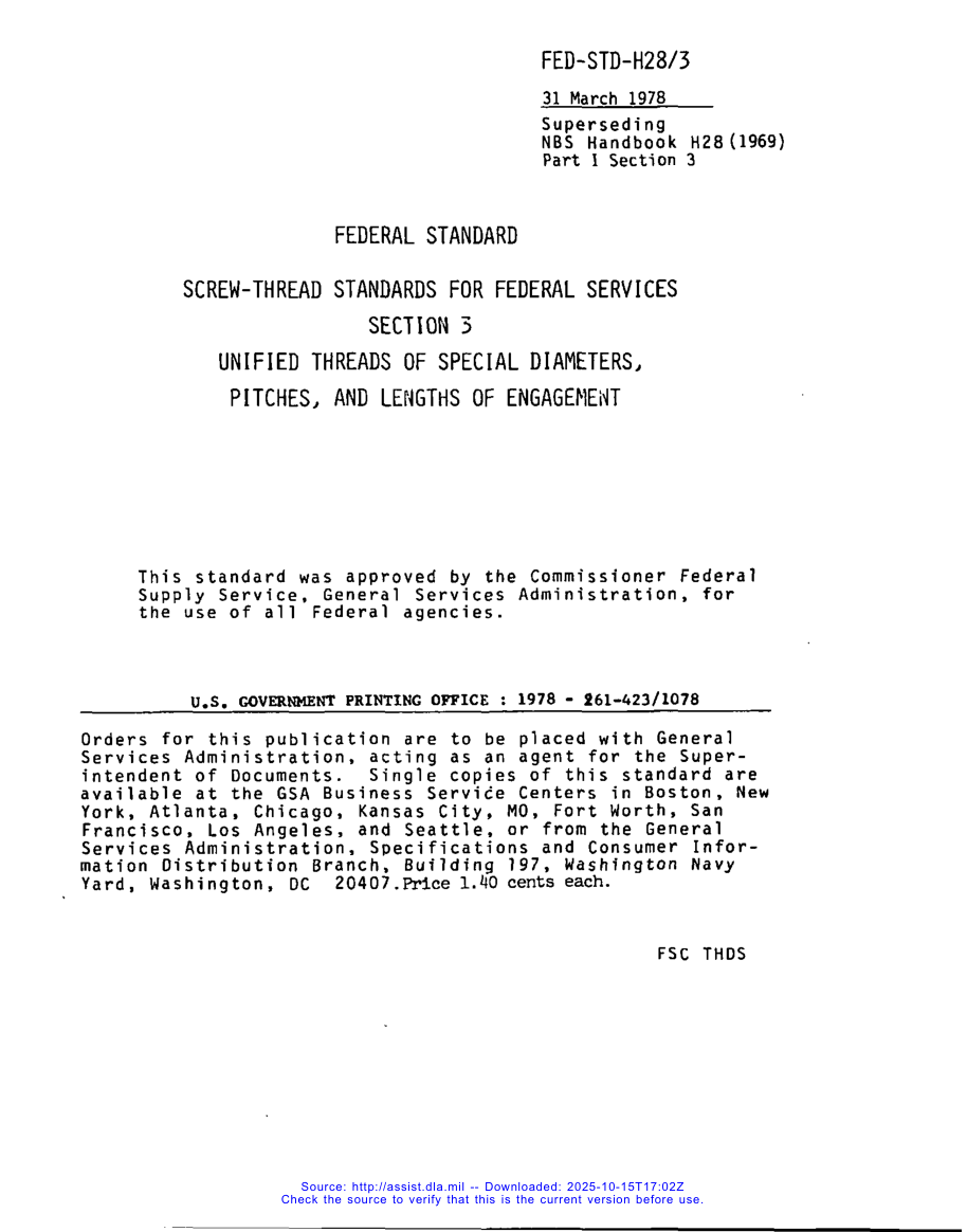 DOD FED-STD-H28/3 PDF Preview