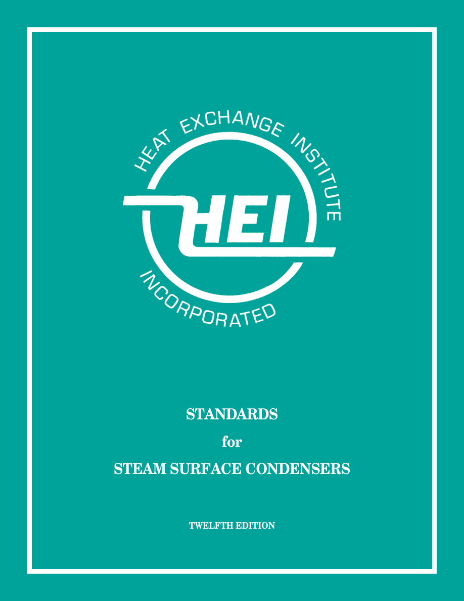 HEI Steam Surface Condensers, 12th Edition PDF Preview