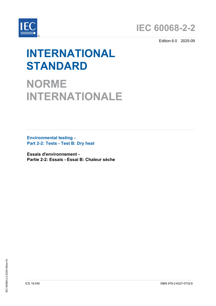 IEC 60068-2-2 Ed. 6.0 b:2025 PDF Preview