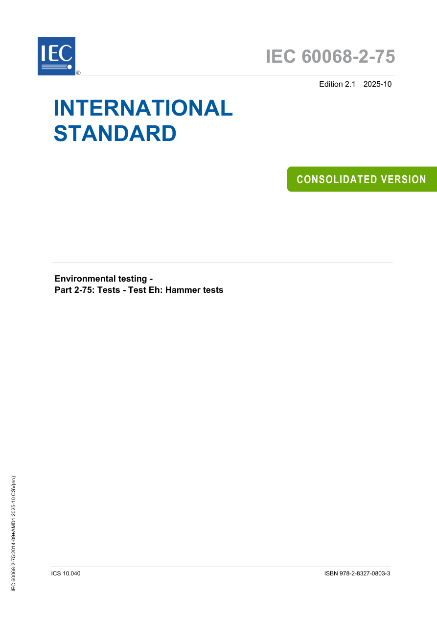 IEC 60068-2-75 Ed. 2.1 en:2025 PDF Preview