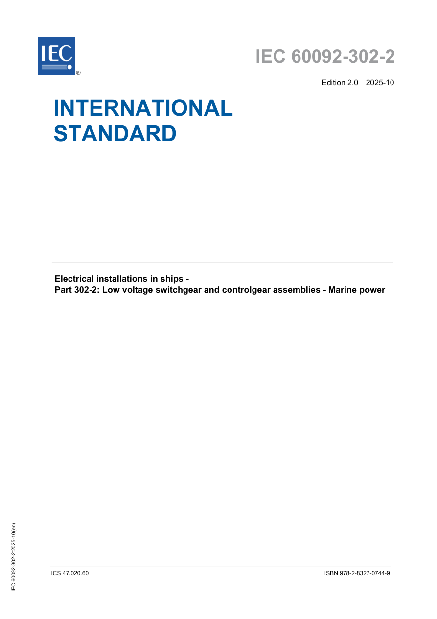 IEC 60092-302-2 Ed. 2.0 en:2025 PDF Preview