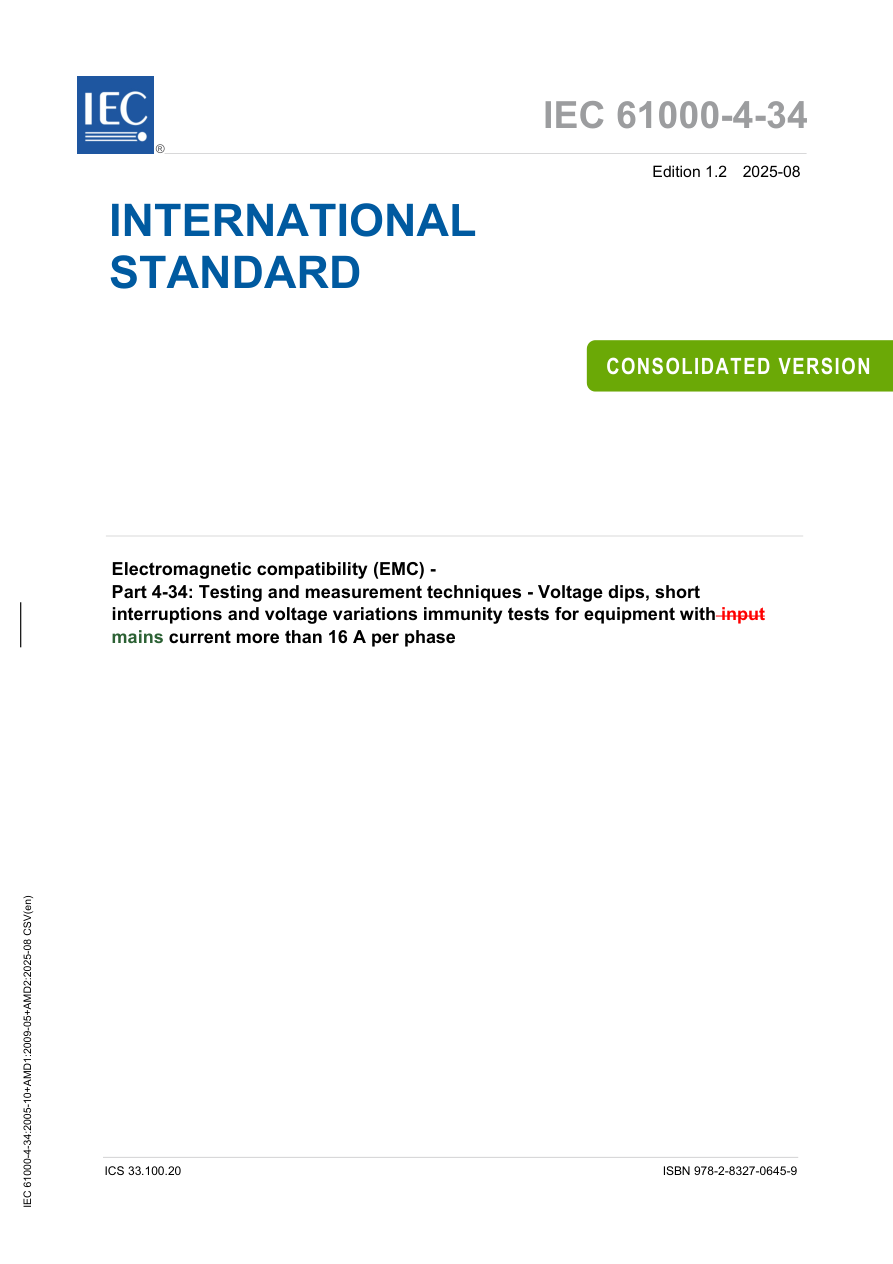 IEC 61000-4-34 Ed. 1.2 en:2025 PDF Preview