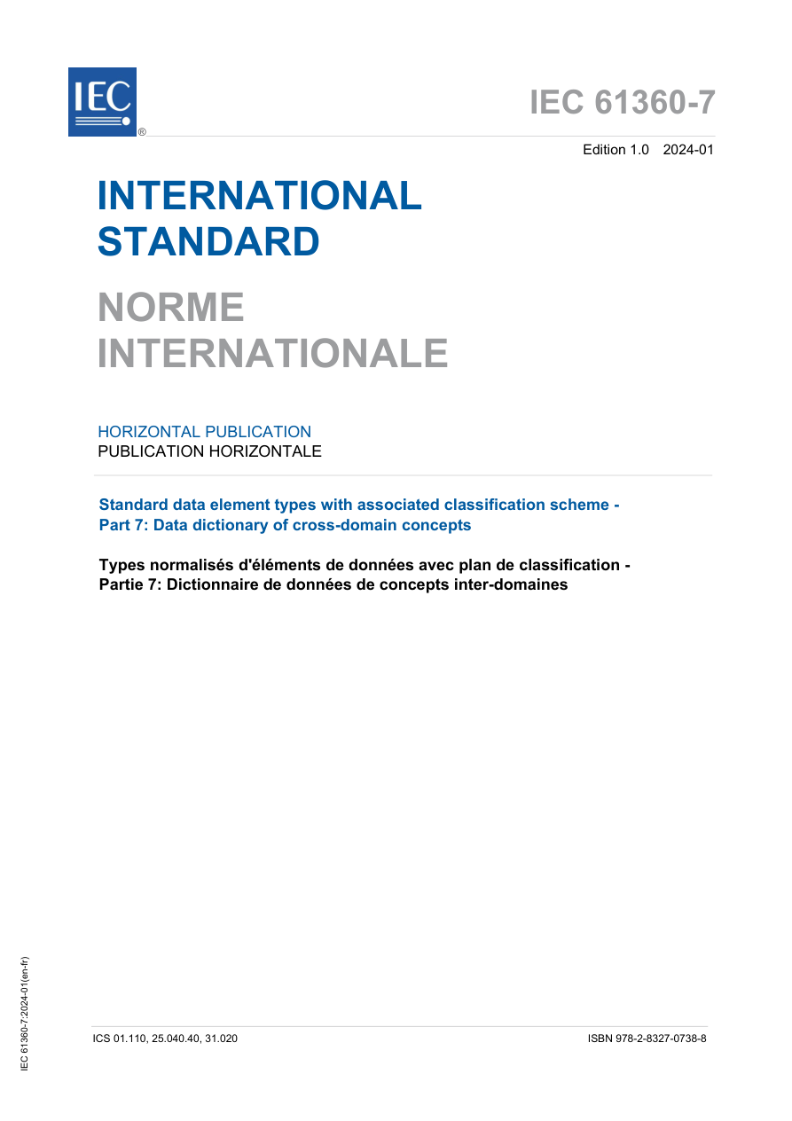 IEC 61360-7 Ed. 1.0 b:2024 PDF Preview