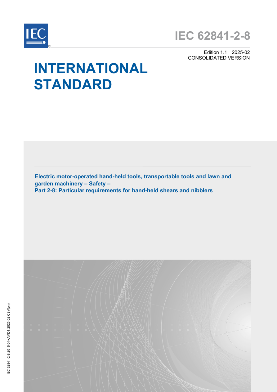 IEC 62841-2-8 Ed. 1.1 en:2025 PDF Preview