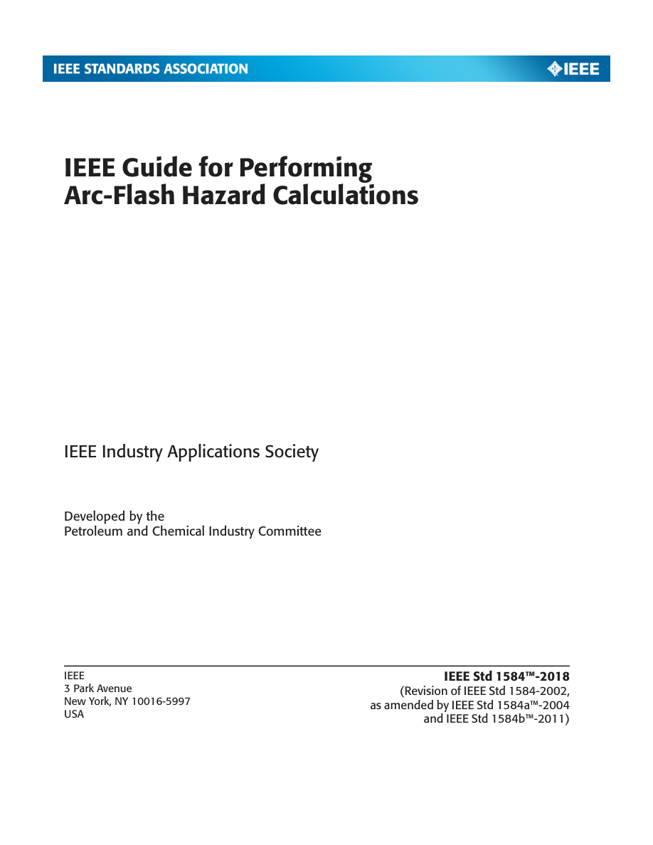 IEEE 1584-2018 PDF Preview