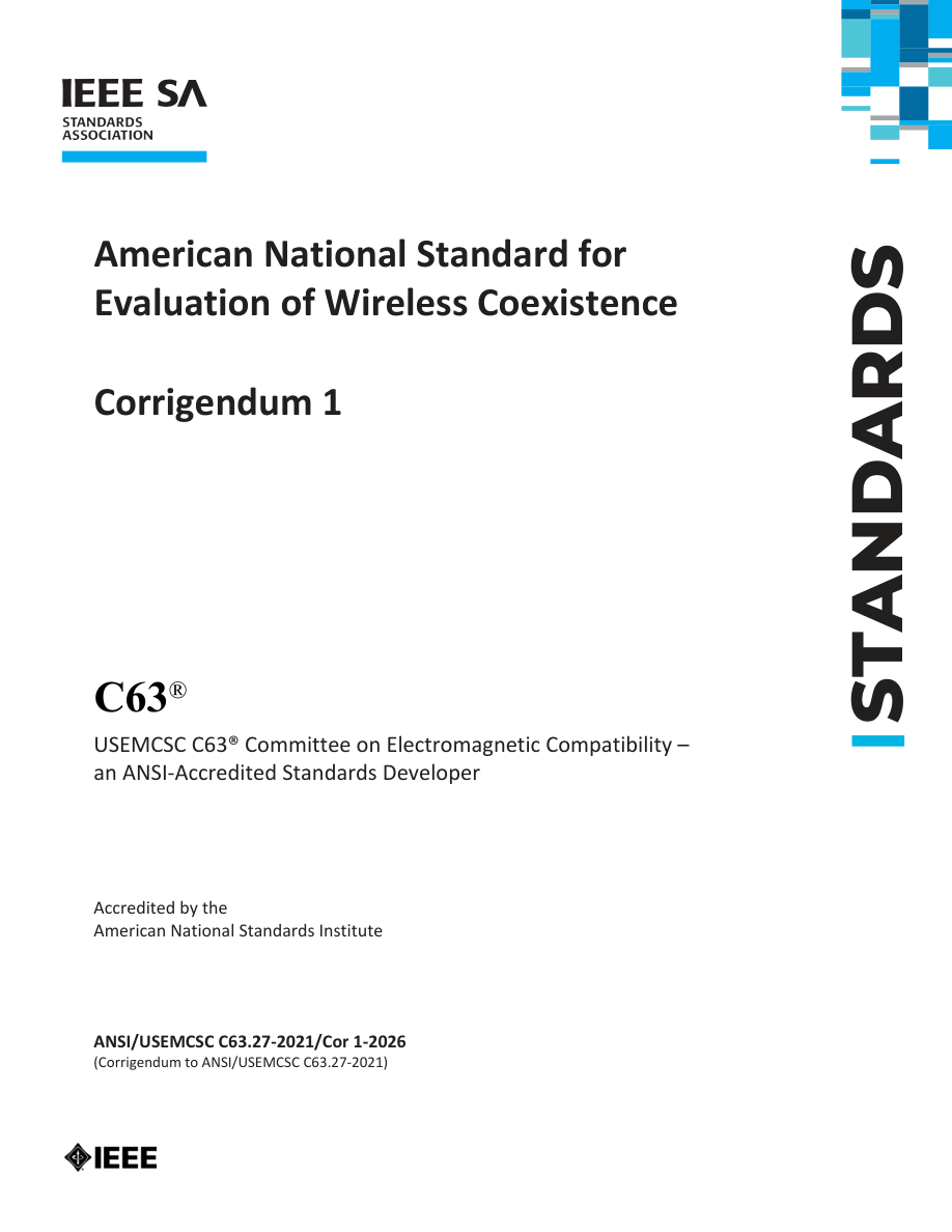 IEEE/ANSI/USEMCSC C63.27-2021/Cor 1-2026 PDF Preview