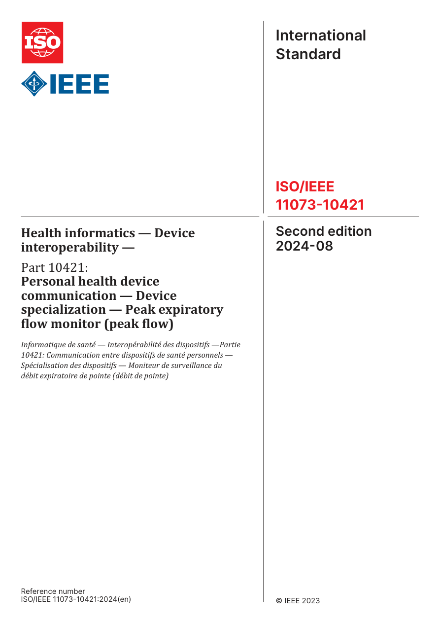 IEEE/ISO 11073-10421-2024 PDF Preview