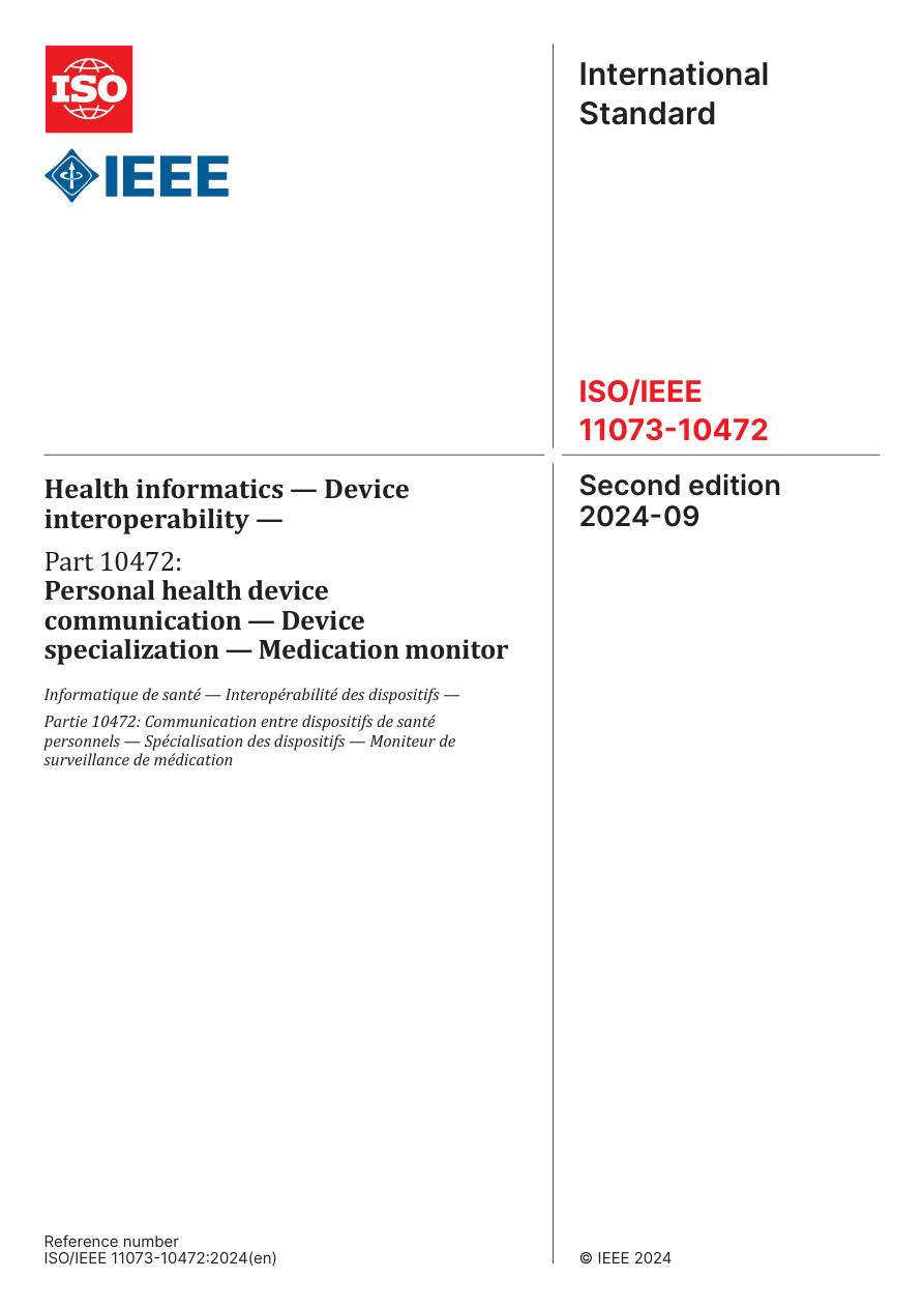 IEEE/ISO 11073-10472-2024 PDF Preview