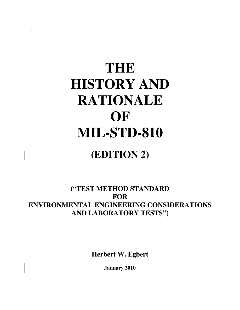 IEST History MIL-STD-810 PDF Preview