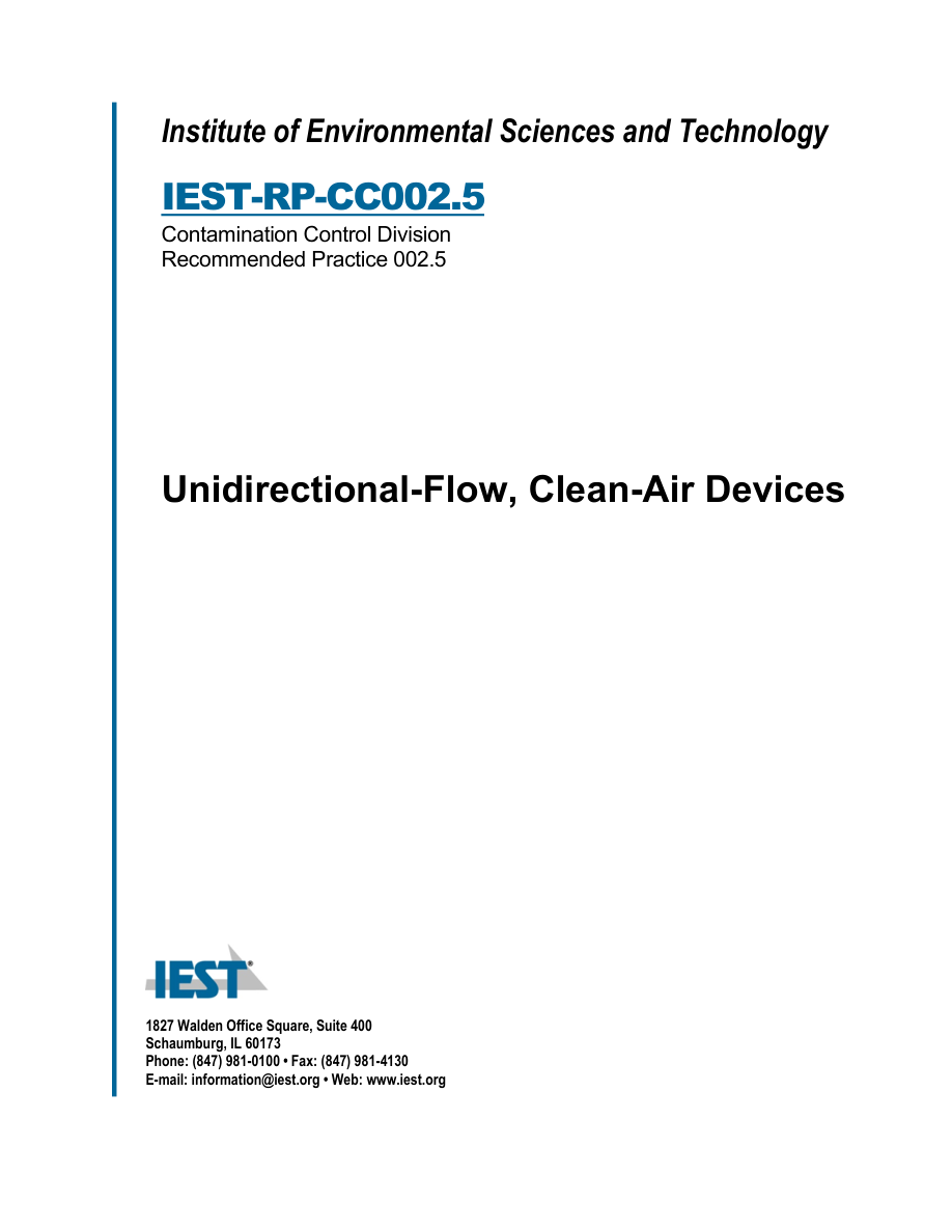 IEST RP-CC002.5 PDF Preview