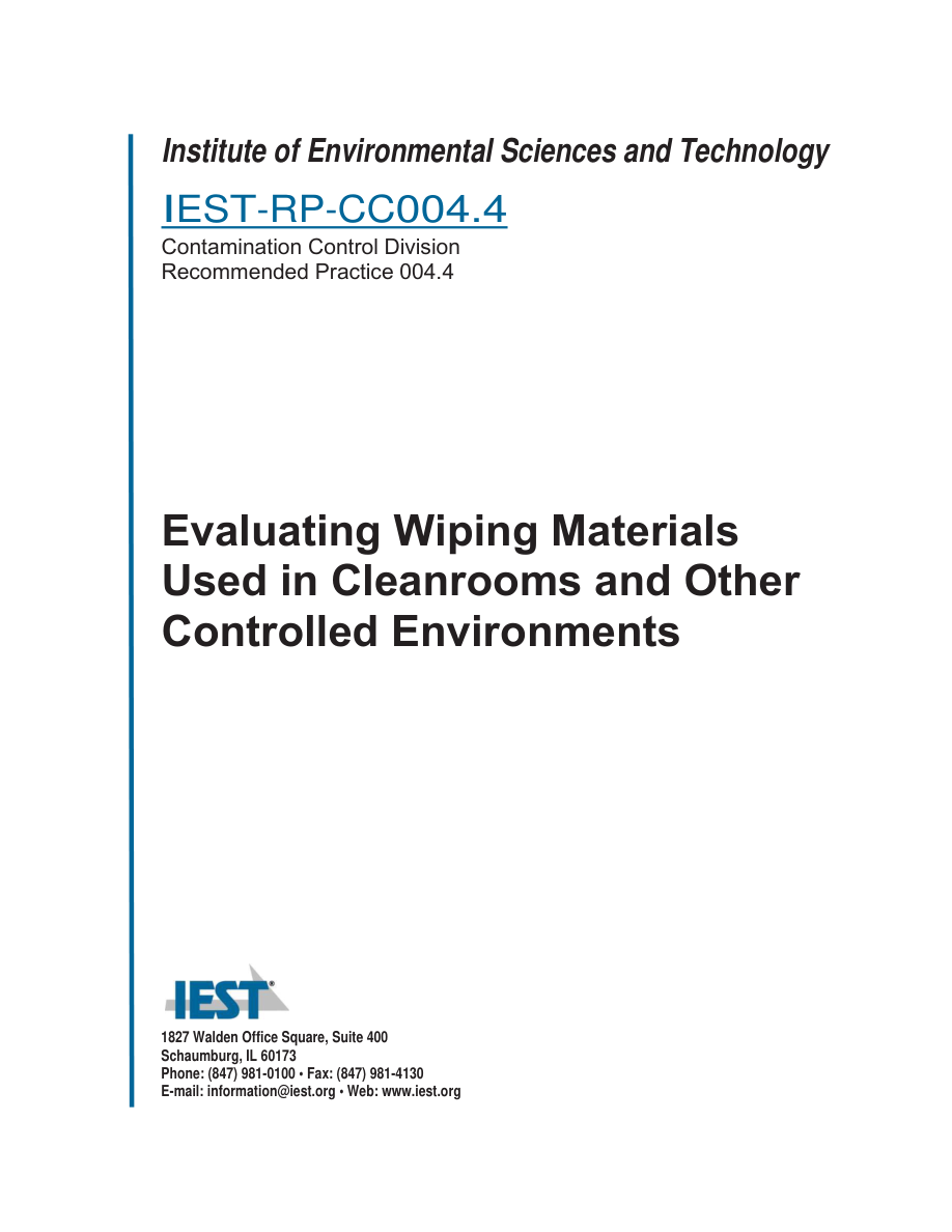 IEST RP-CC004.4 PDF Preview