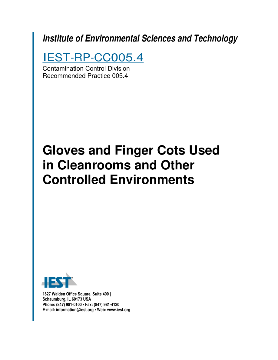 IEST RP-CC005.4 PDF Preview