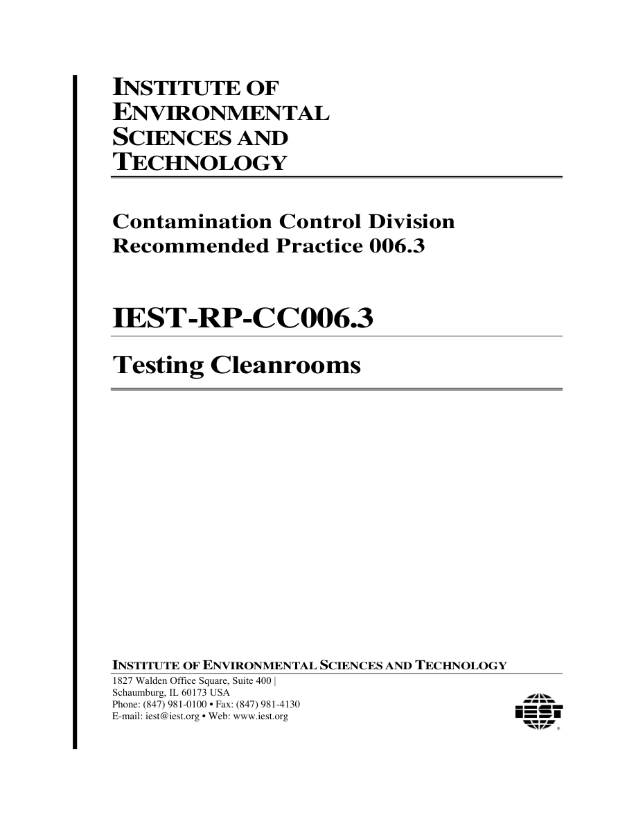 IEST RP-CC006.3 PDF Preview