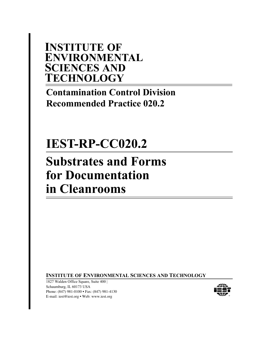 IEST RP-CC020.2 PDF Preview