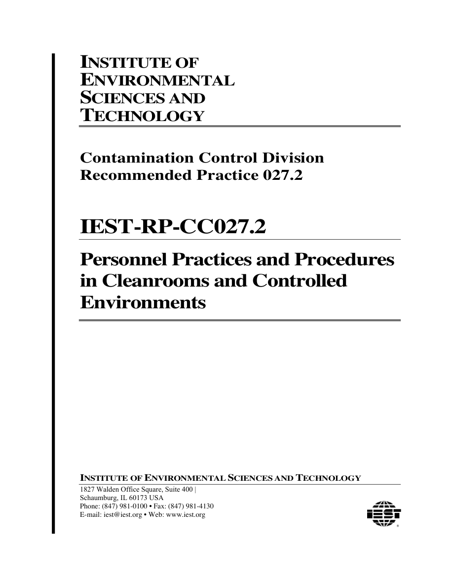 IEST RP-CC027.2 PDF Preview