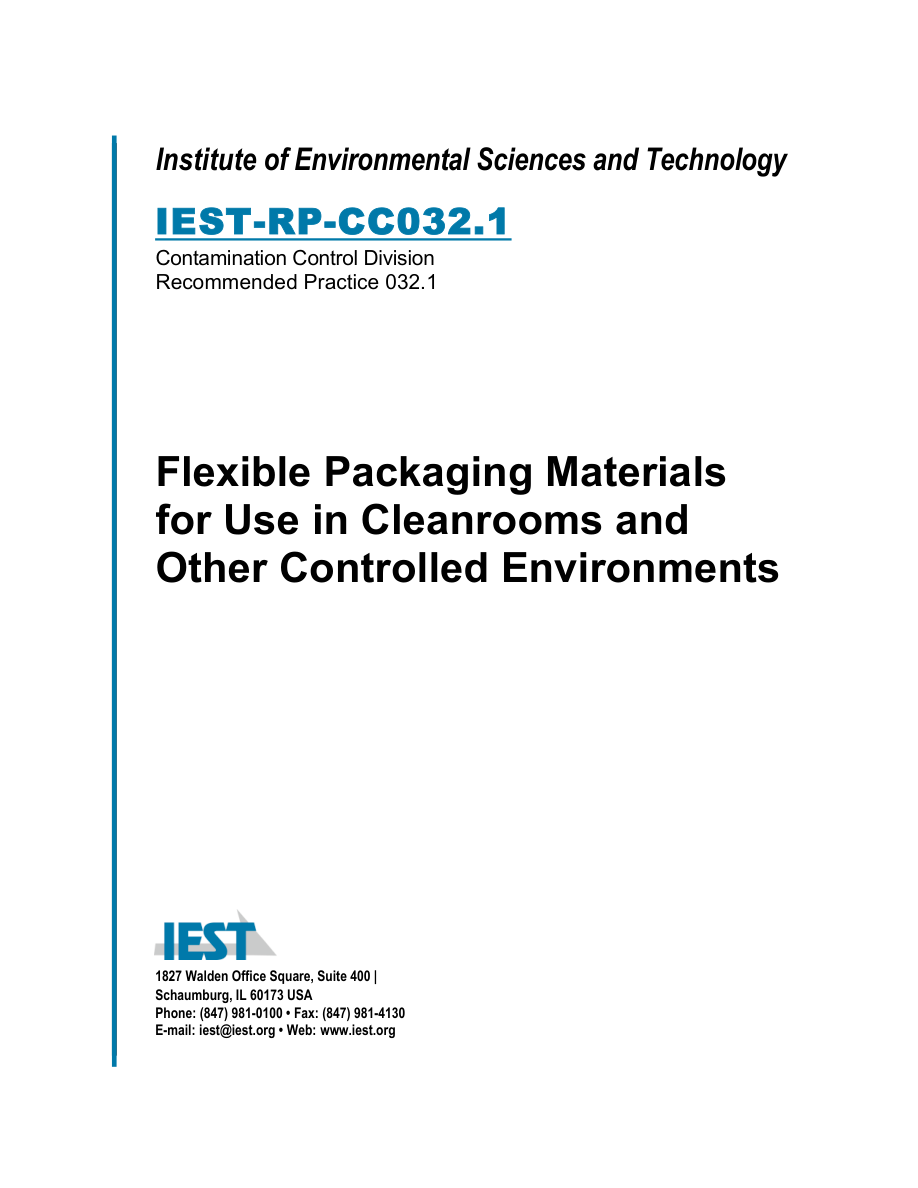 IEST RP-CC032.1 PDF Preview