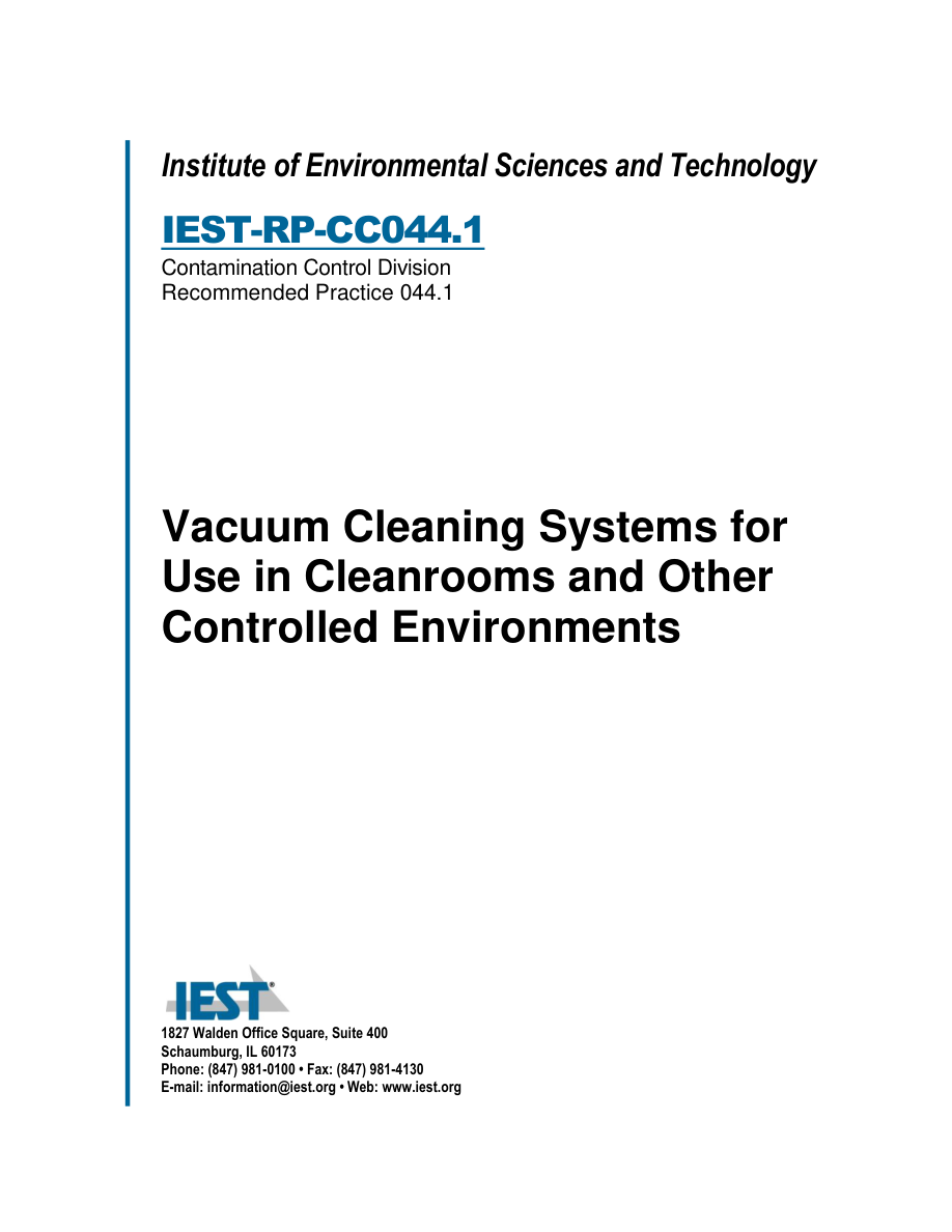 IEST RP-CC044.1 PDF Preview