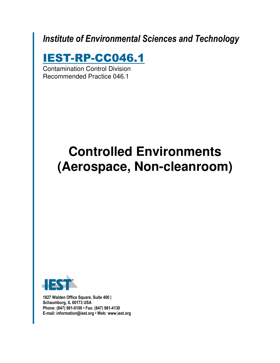 IEST RP-CC046.1 PDF Preview