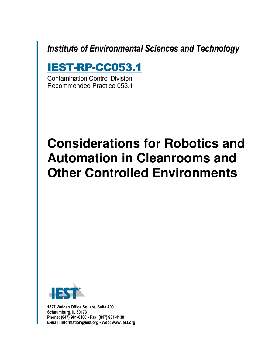 IEST RP-CC053.1 PDF Preview