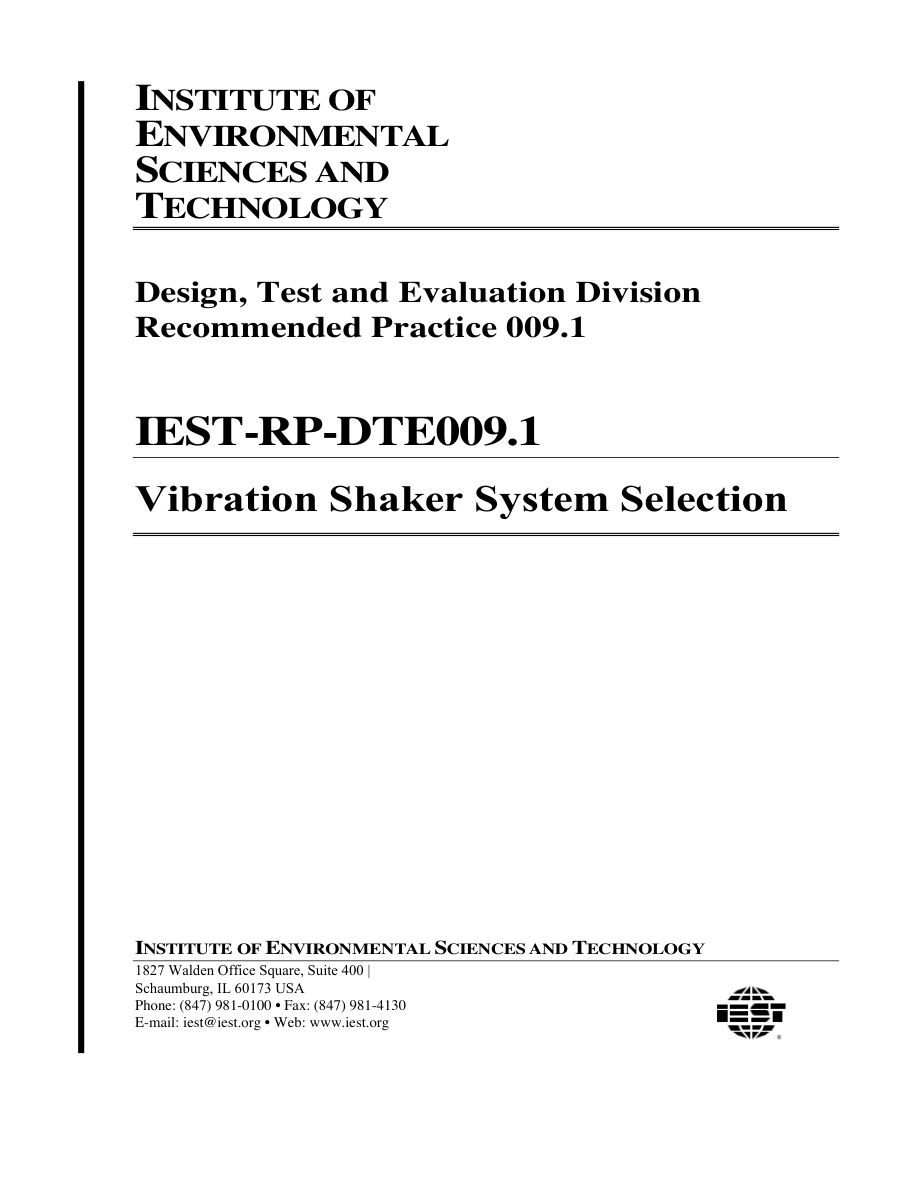 IEST RP-DTE009.1 PDF Preview