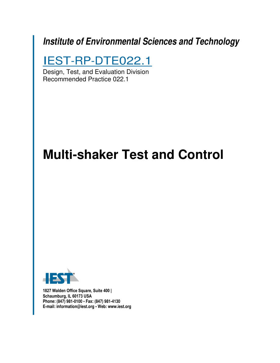 IEST RP-DTE022.1 PDF Preview