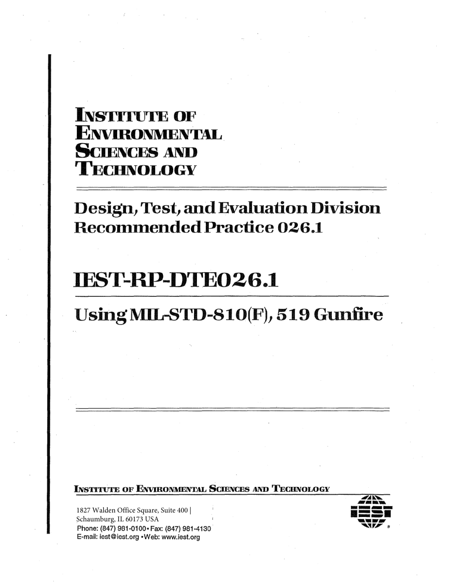 IEST RP-DTE026.1 PDF Preview