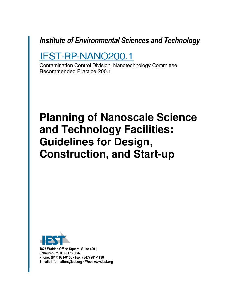 IEST RP-NANO200.1 PDF Preview
