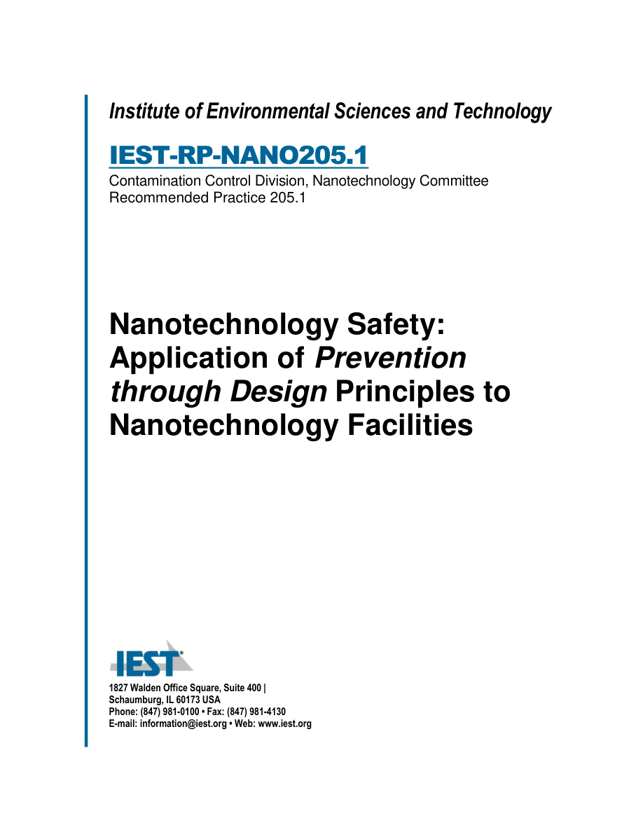 IEST RP-NANO205.1 PDF Preview