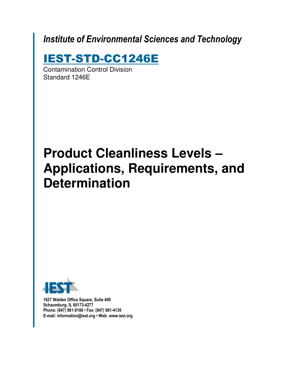 IEST STD-CC1246E PDF Preview