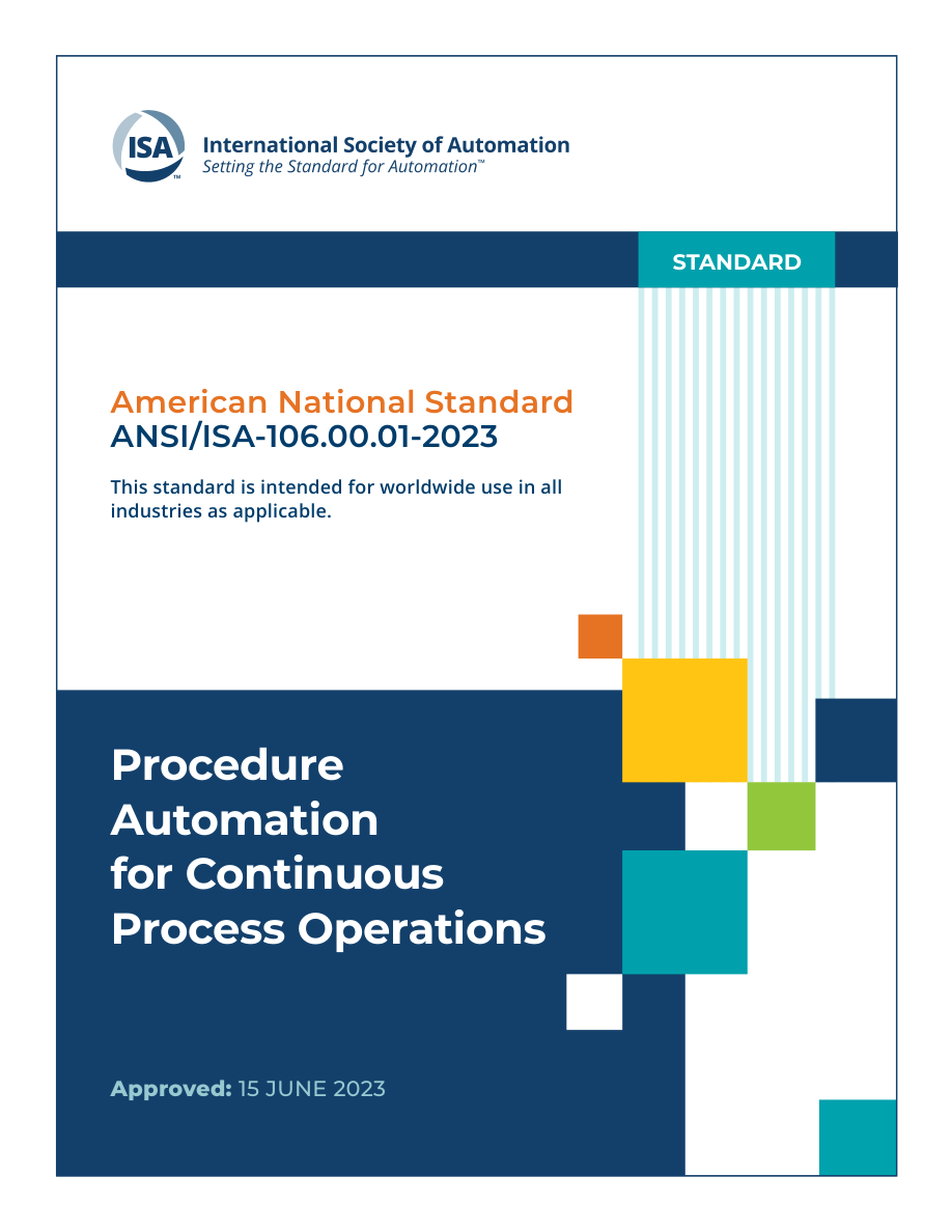 ISA ANSI/ISA 106.00.01-2023 PDF Preview