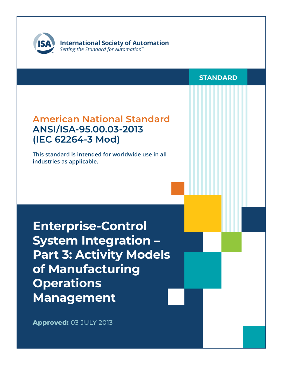 ISA ANSI/ISA 95.00.03-2013 PDF Preview