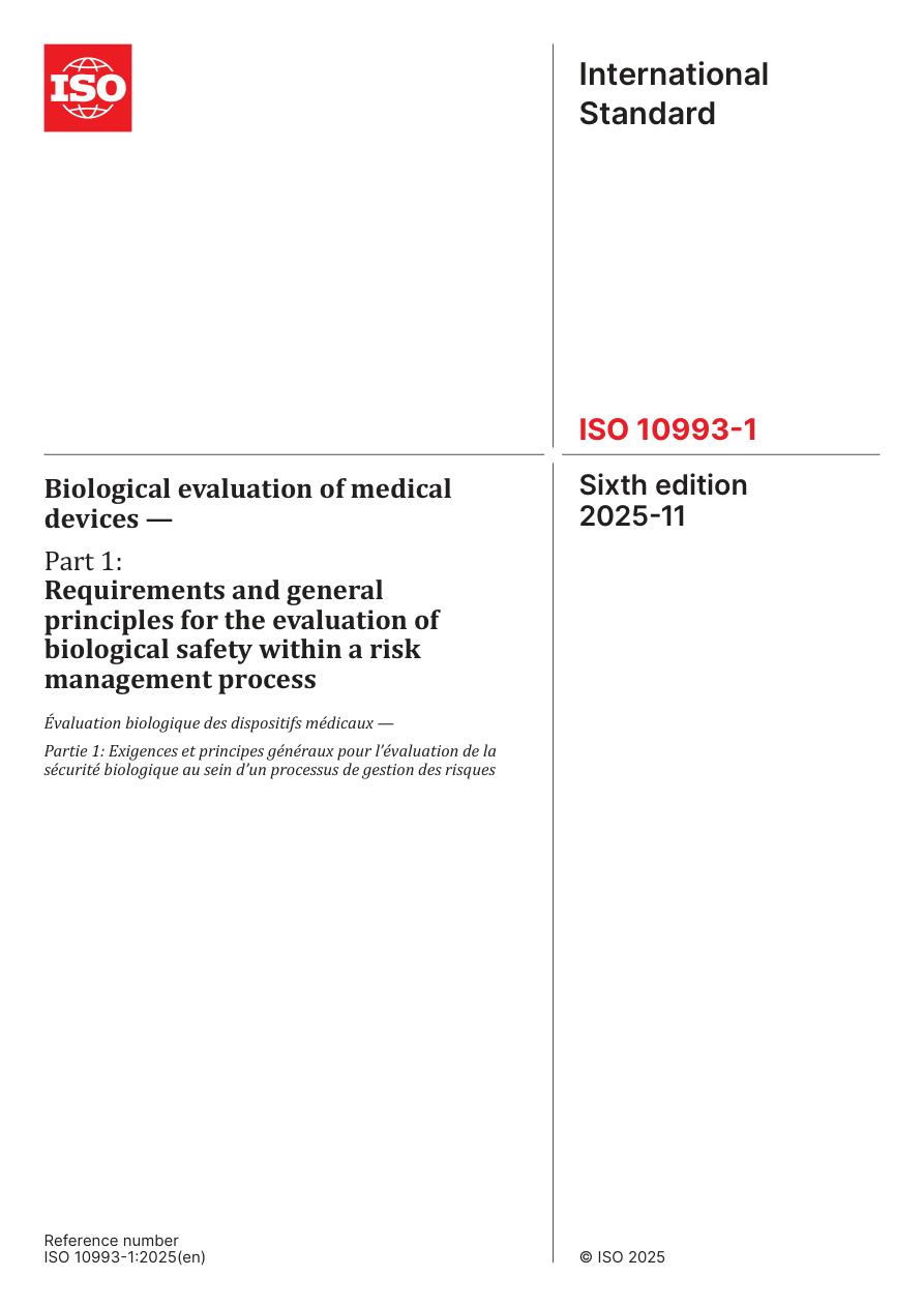 ISO 10993-1:2025 PDF Preview