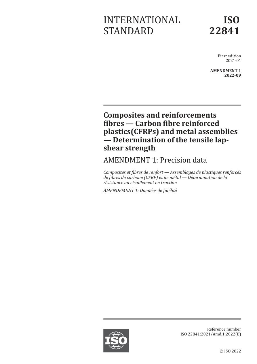 ISO 22841:2021/Amd1:2022 PDF Preview