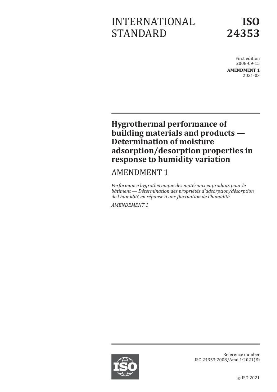 ISO 24353:2008/Amd1:2021 PDF Preview