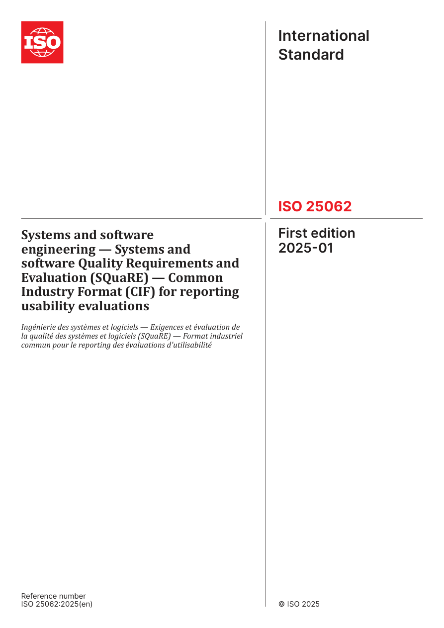 ISO 25062:2025 PDF Preview