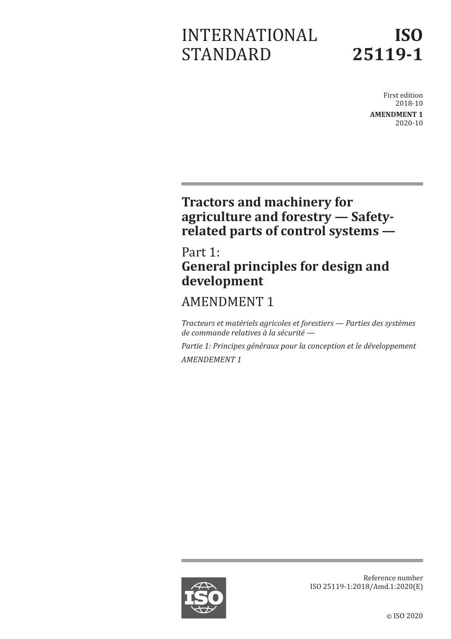 ISO 25119-1:2018/Amd1:2020 PDF Preview