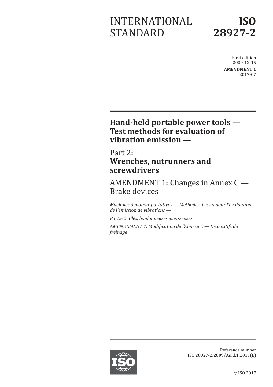 ISO 28927-2:2009/Amd1:2017 PDF Preview