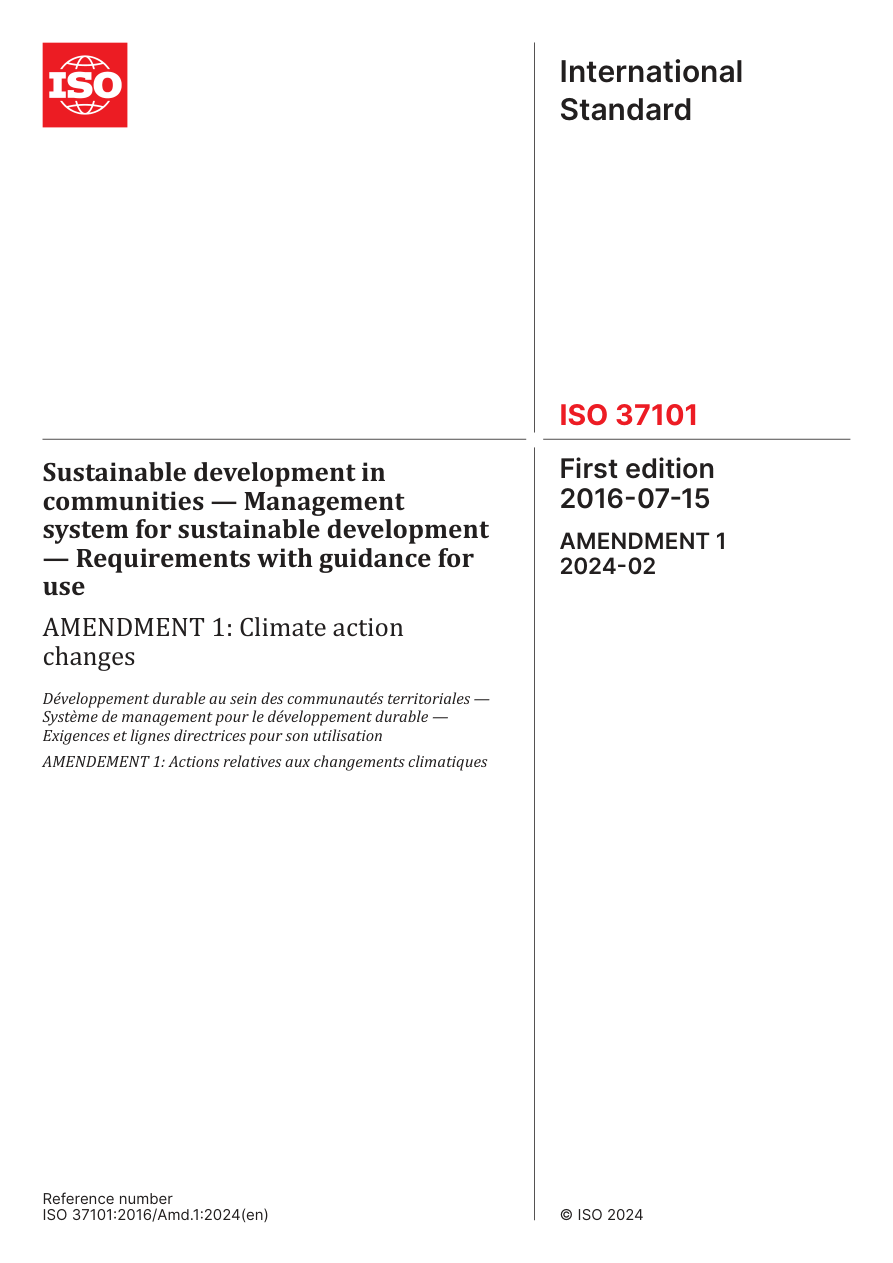 ISO 37101:2016/Amd1:2024 PDF Preview