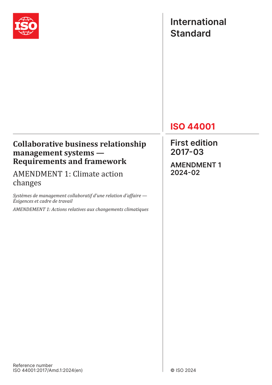 ISO 44001:2017/Amd1:2024 PDF Preview