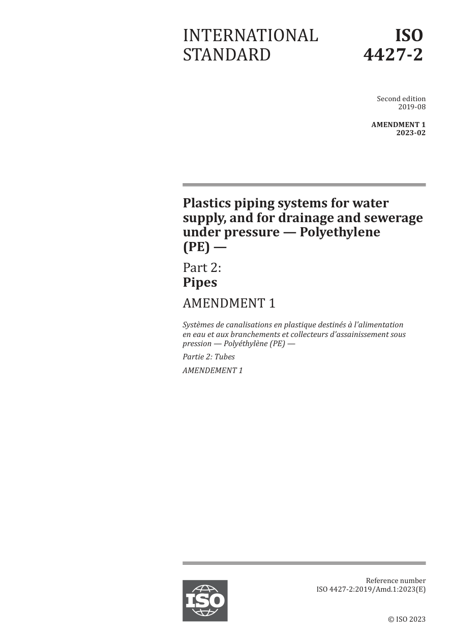 ISO 4427-2:2019/Amd1:2023 PDF Preview