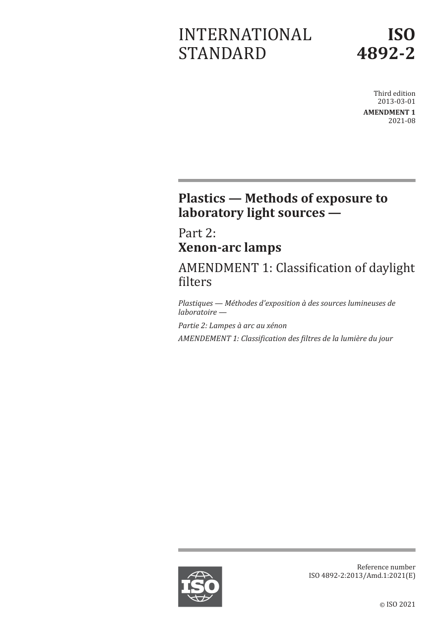 ISO 4892-2:2013/Amd1:2021 PDF Preview