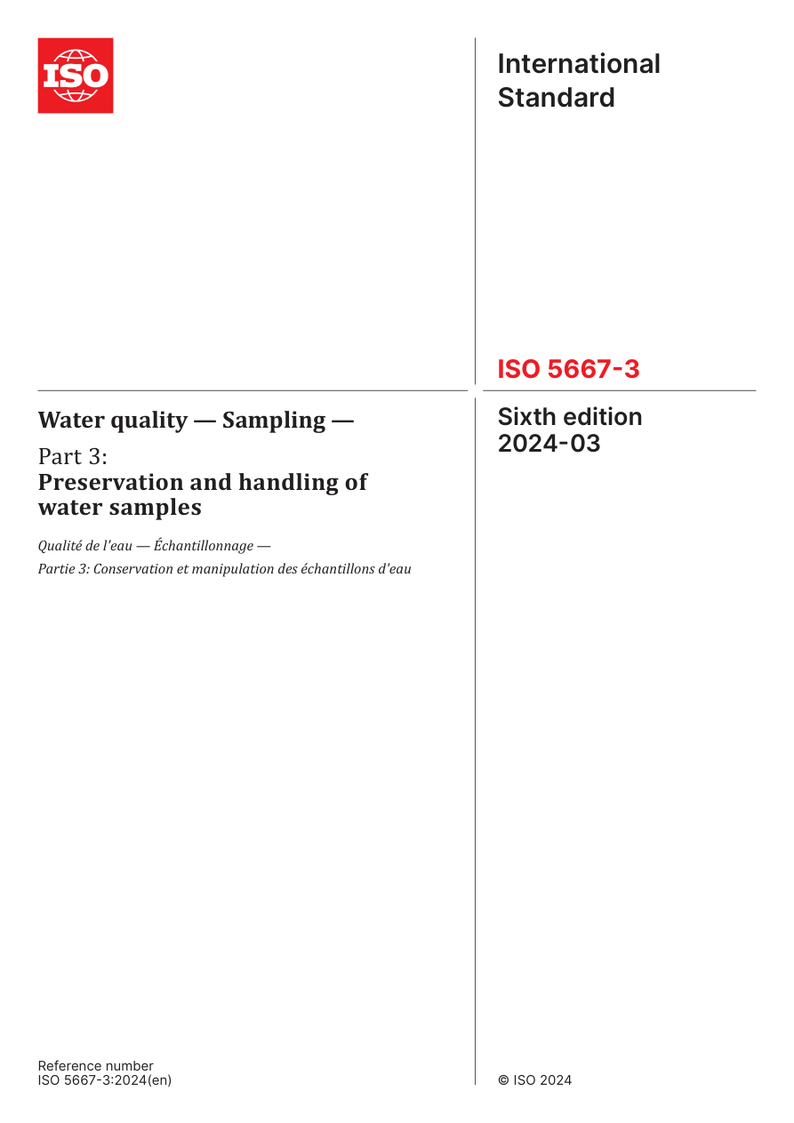 ISO 5667-3:2024 PDF Preview