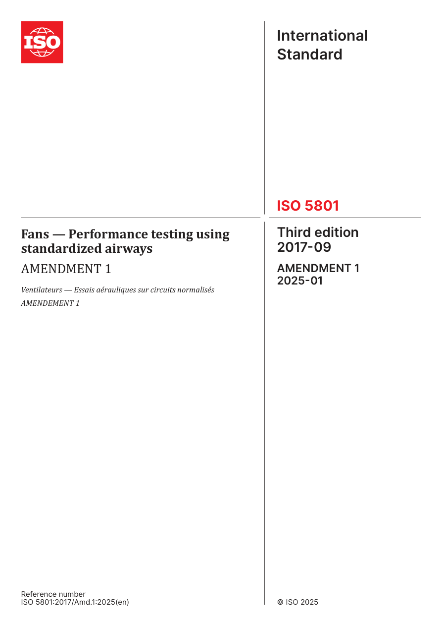 ISO 5801:2017/Amd1:2025 PDF Preview